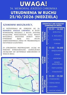 Memoriał Jerzego Chromika zmieni organizację ruchu. Te ulice będą zamknięte