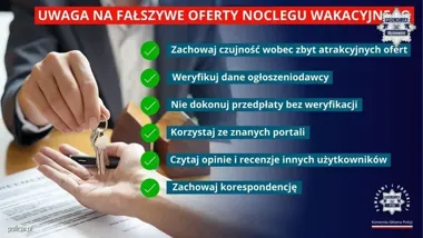 Wakacyjna okazja kończy się stratą pieniędzy. Fałszywy nocleg